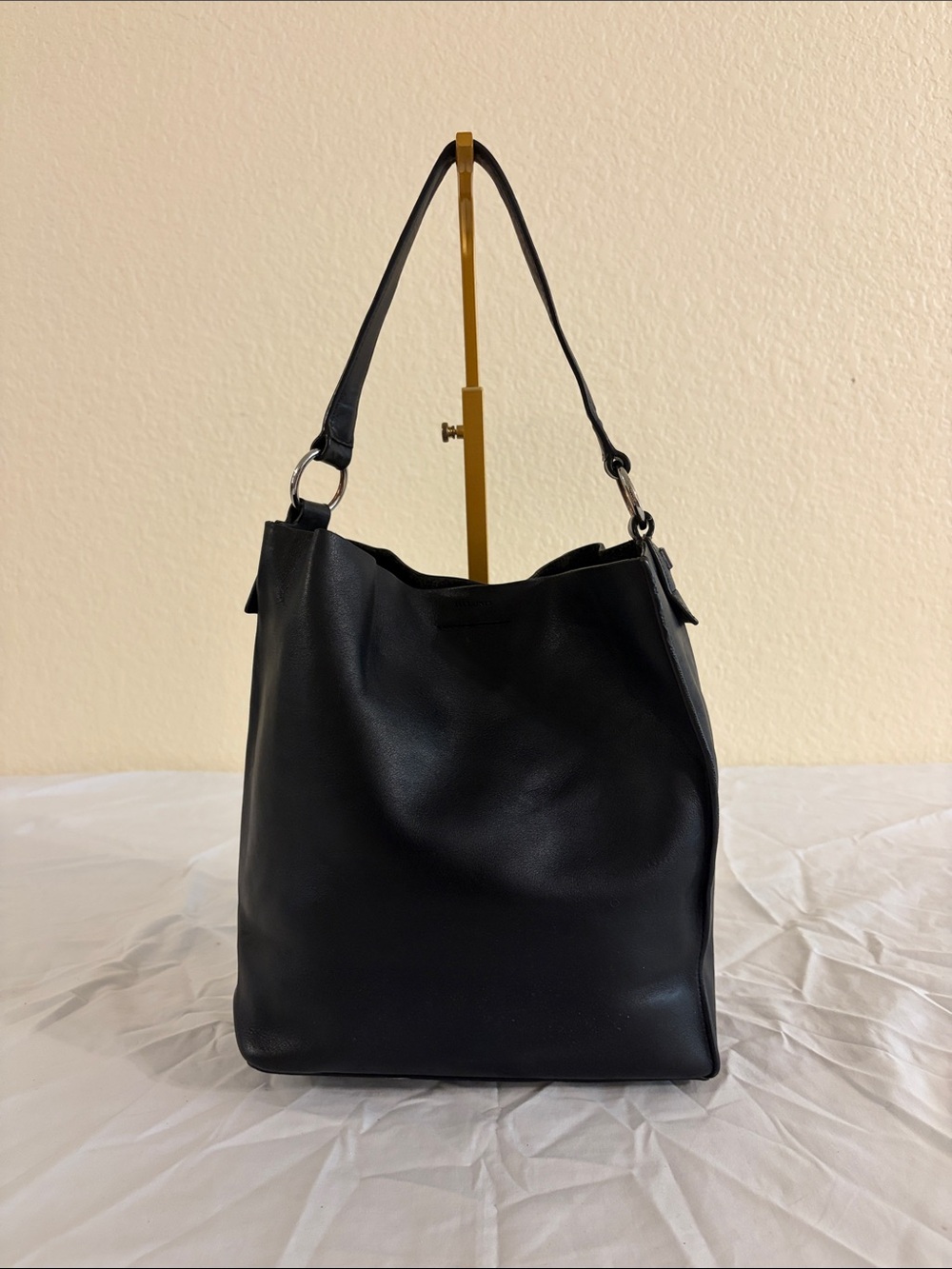 AllSaints Black Leather Shoulder Bag